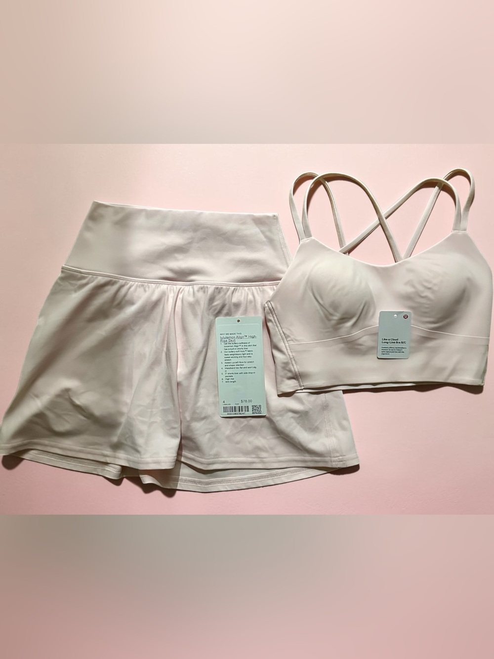 Brand new Lululemon athletica Light Pink Align™ Skirt & Bralette Set